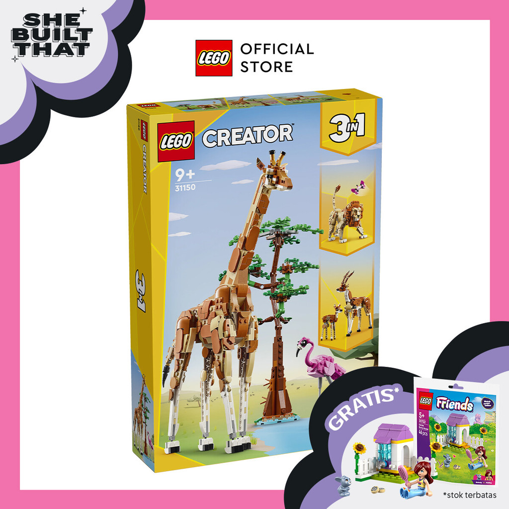 LEGO Creator 31150 Wild Safari Animals (780 Pieces), Building Block, Toys, Bricks