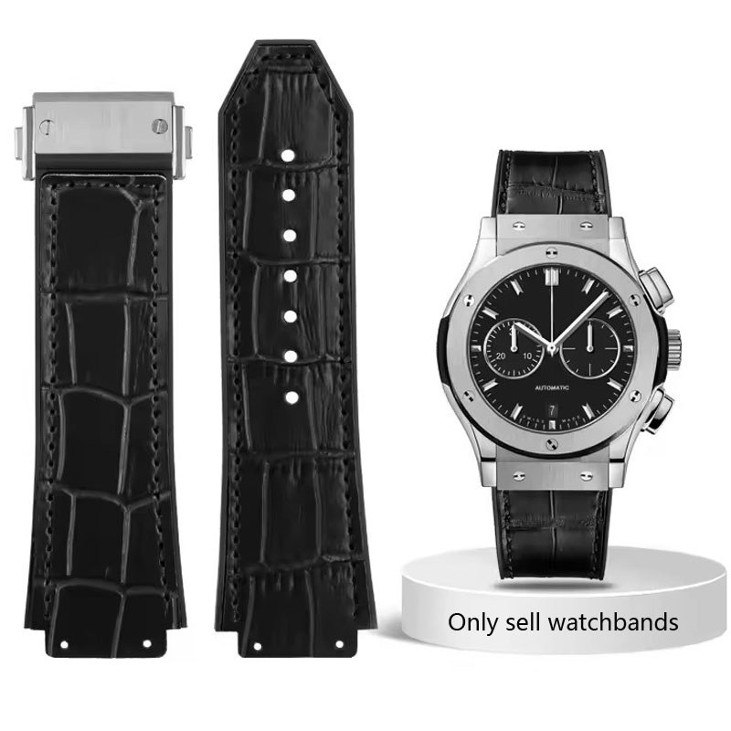 Tali Jam Tangan Kulit Sapi Untuk HUBLOT Hengbao Yubo Classic Fusion Big Bang Silikon Rantai Kulit As