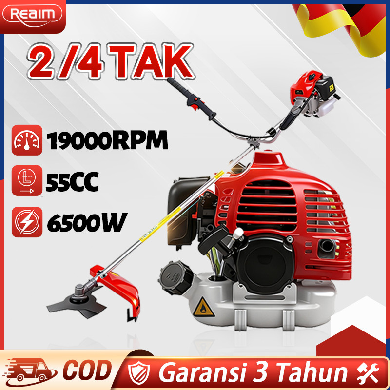 Mesin Potong rumput Gendong Samping REAIM Mesin Potong Rumput 2/4 tak Arit Rumput Mesin Rumput Alat 