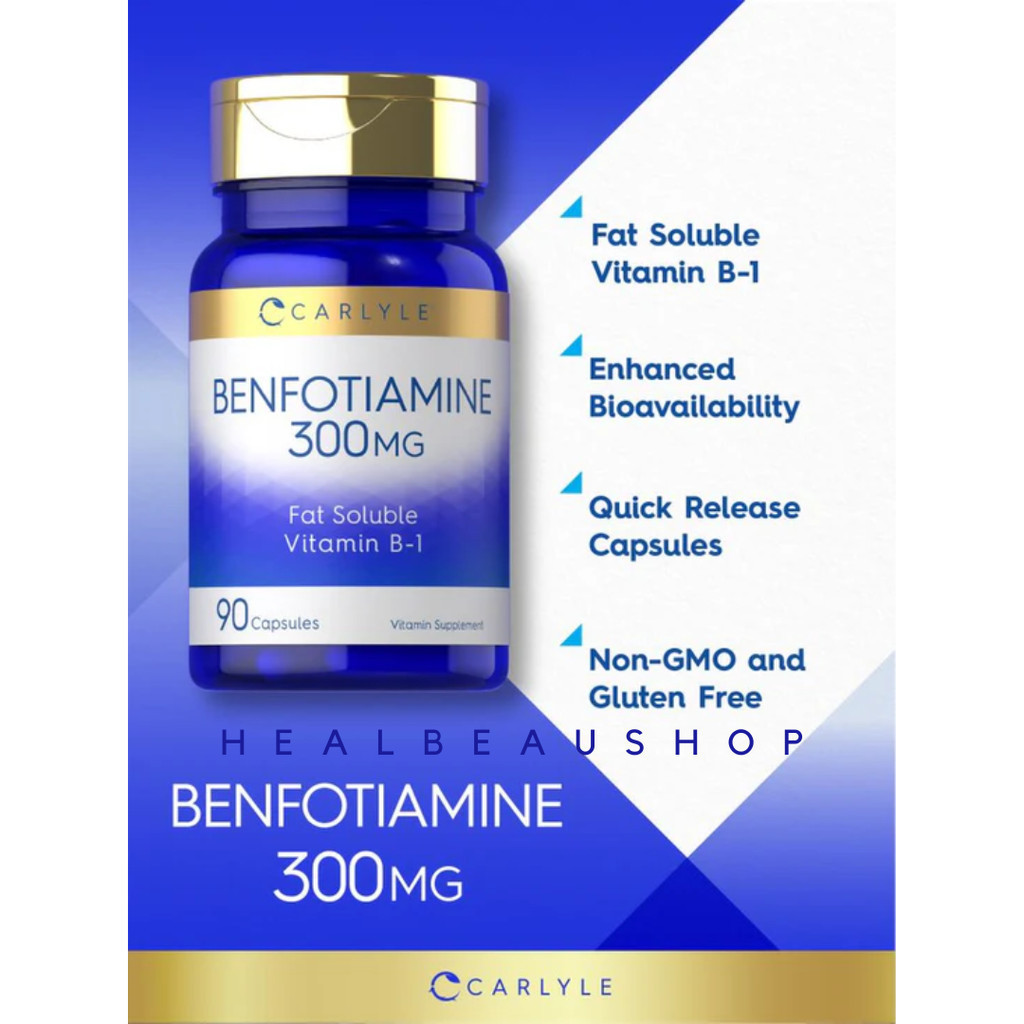 Carlyle Benfotiamine 300mg 90caps Alzheimer Arthtritis Vitamin B1