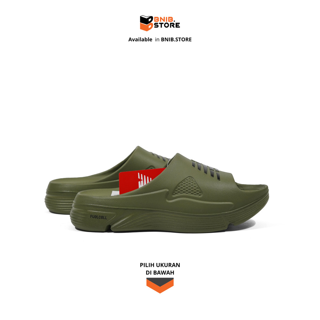Sandal/Selop Pria NB Fuelcell Slides Olive Original
