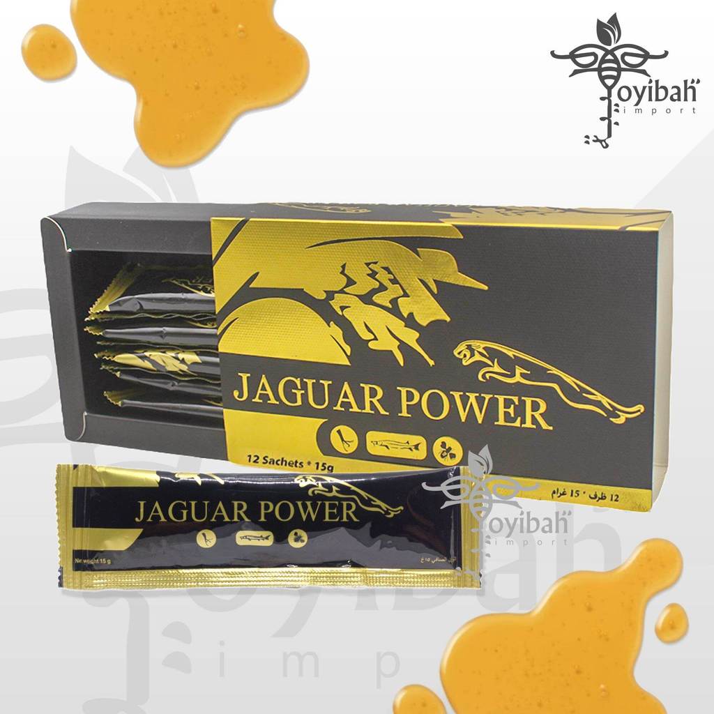 Jaguar Power Original 100% [1 box isi 12 sachet/15g] Madu kuat pria asli arab Vip vital honey etumax