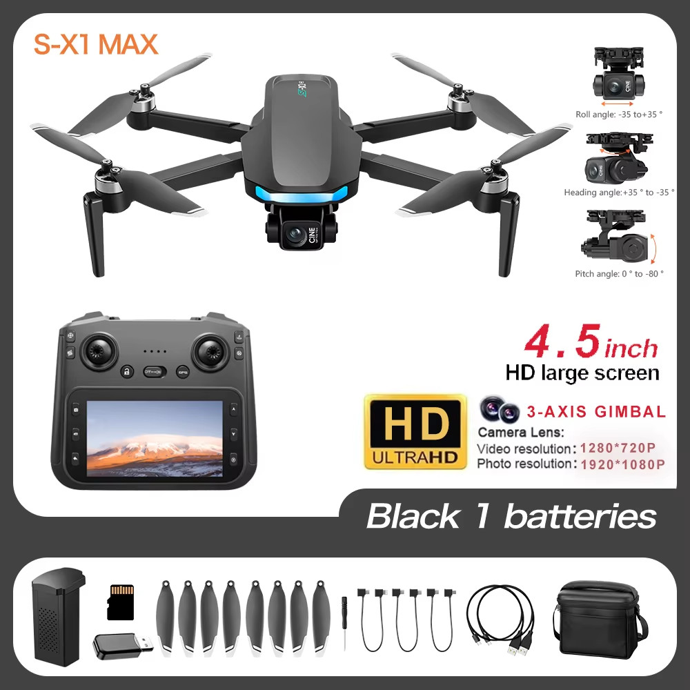 SX1 Mini Drone  4K EIS Camera 3Axis Gimbal  GPS Obstacle Avoice  5G FPV RC Quadcopter