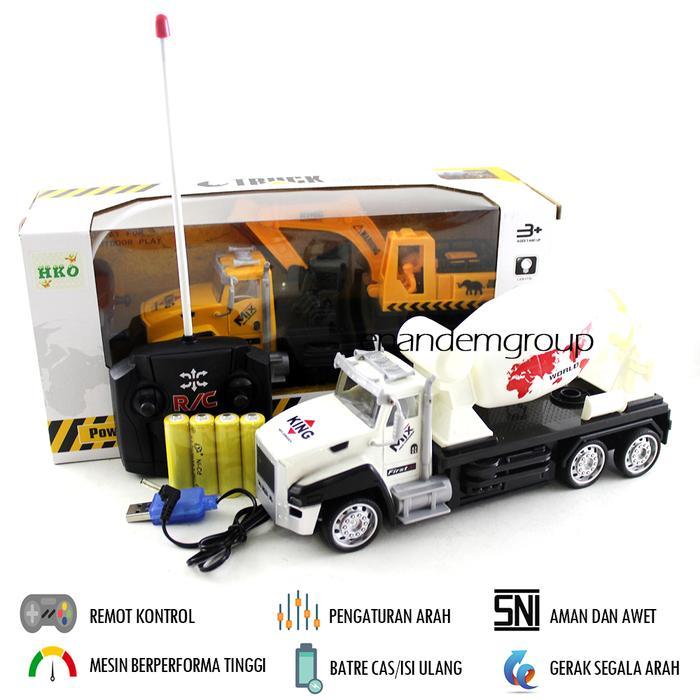 Mainan Mobil Remot Kontrol RC Truk Buldoser Excavator/ Truk Molen - Truk Molen by Allshopibamz