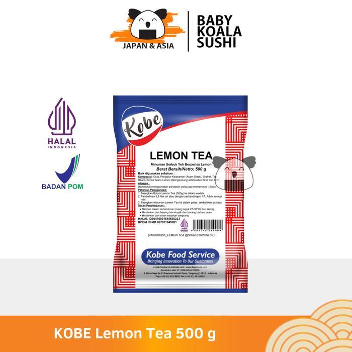 KOBE Lemon Lychee Peach Lemongrass Tea 500 g Halal | Teh Bubuk Lemon Tea Powder - Lemon Tea