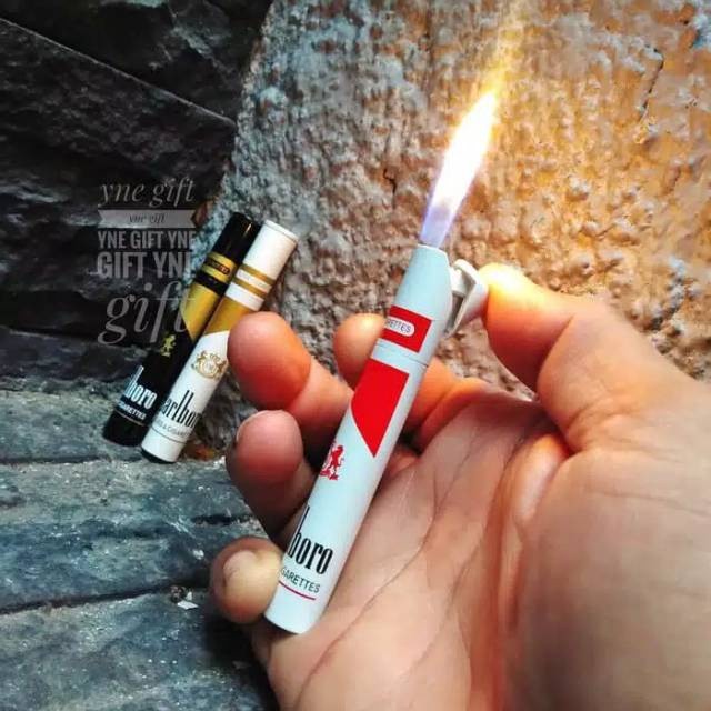 Korek Api Gas Lighter Desain Rokok Marlboro, Korek Api Exclusive, Korek Bara Unik, Mancis Keren , Ko
