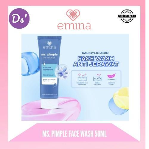 Emina Ms. Pimple Face Wash 50ml - Sabun Cuci Muka untuk Kulit Berjerawat