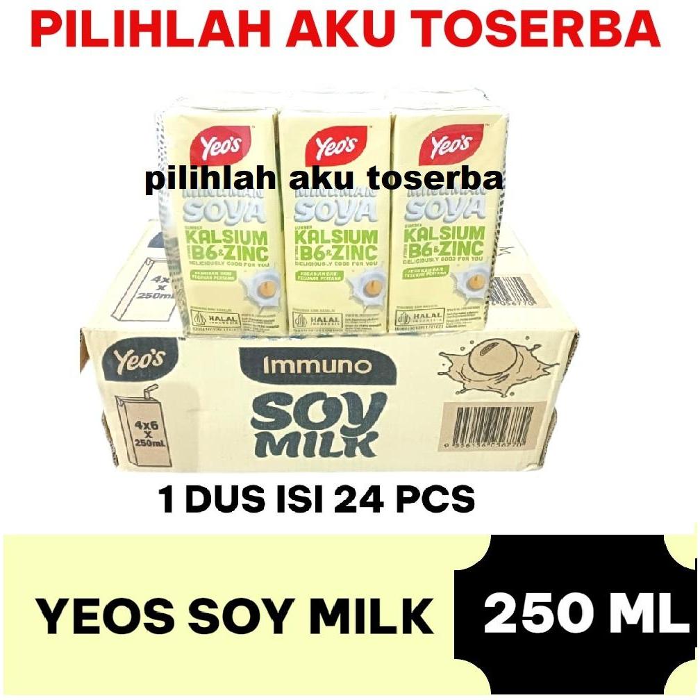 Yeos Soya Immuno ORIGINAL ( SOY MILK ) Susu Kacang Kedelai Kalsium 250 ml - ( HARGA 1 DUS )