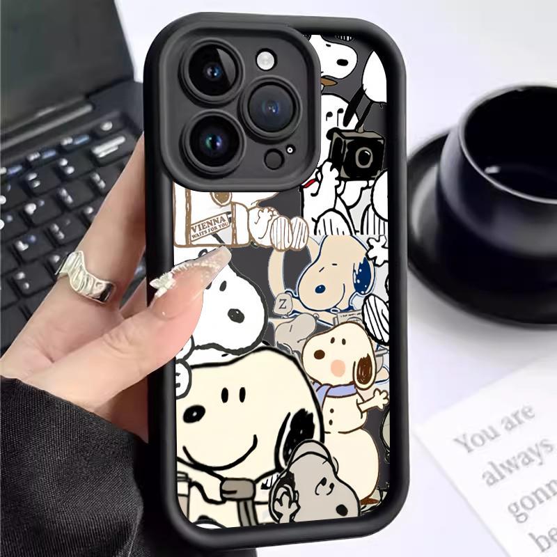Case OPPO Reno5 4G 5G Reno3 Reno4 F Lite K Z Reno6 Soft Pro Camera Anime Snoopy Kesing Hp