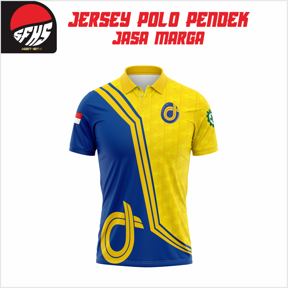 SFHS JERSEY POLO JASA MARGA LENGAN PENDEK – BAJU OLAHRAGA DESAIN JASA MARGA