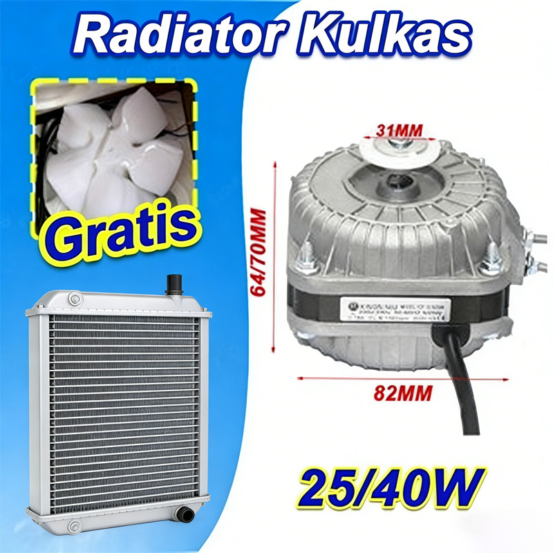 Motor Kipas Pendingin Kulkas 25 Watt Tembaga Kipas Kulkas Showcase 45 Watt Motor Kipas Pendingin Tip