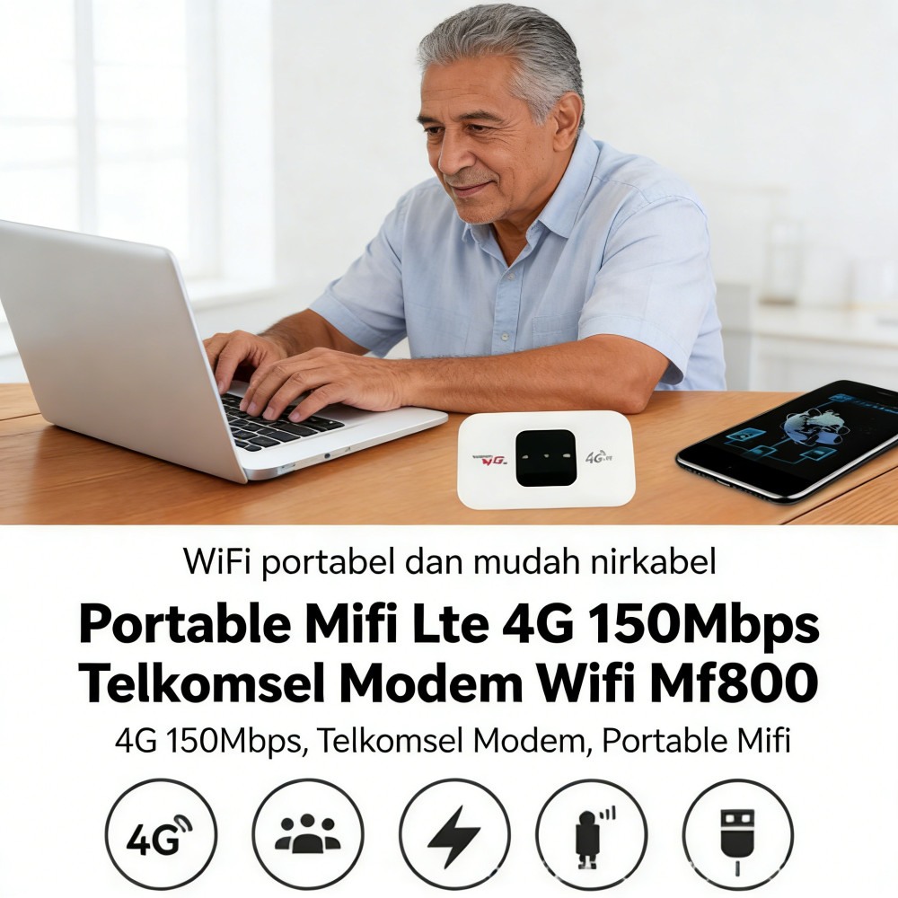 TELKOMSEL MIFI MODEM PORTABLE 4G WIFI 150MBPS