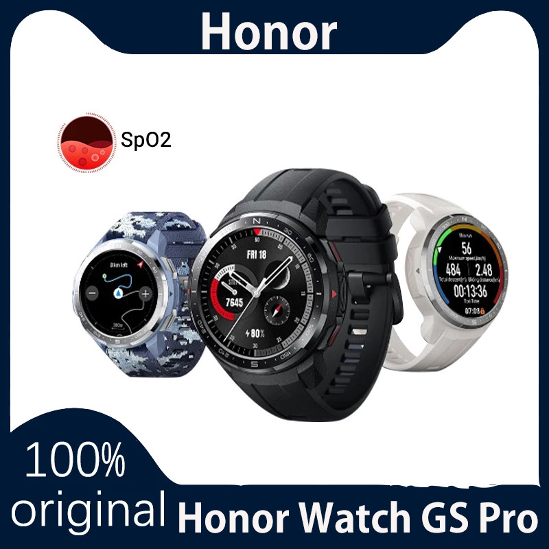 Original Honor Watch GS Pro Smart Watch SpO2 Smartwatch Heart Rate Monitoring Bluetooth Call 5ATM Sp