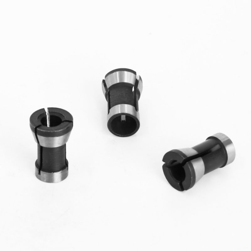 RF - Collet Chuck Adapter 3pcs/Set Ukiran Chuck Router Bit Collet 6/6.35/8mm Mata Router Bits Untuk
