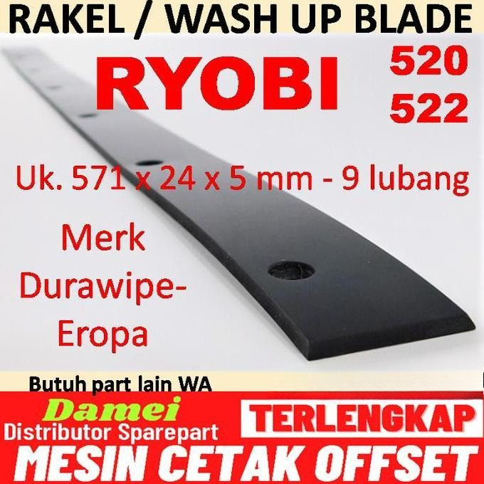 Rakel Mesin Cetak Ryobi 52 Spare Part Offset Printing Wash Up Blade