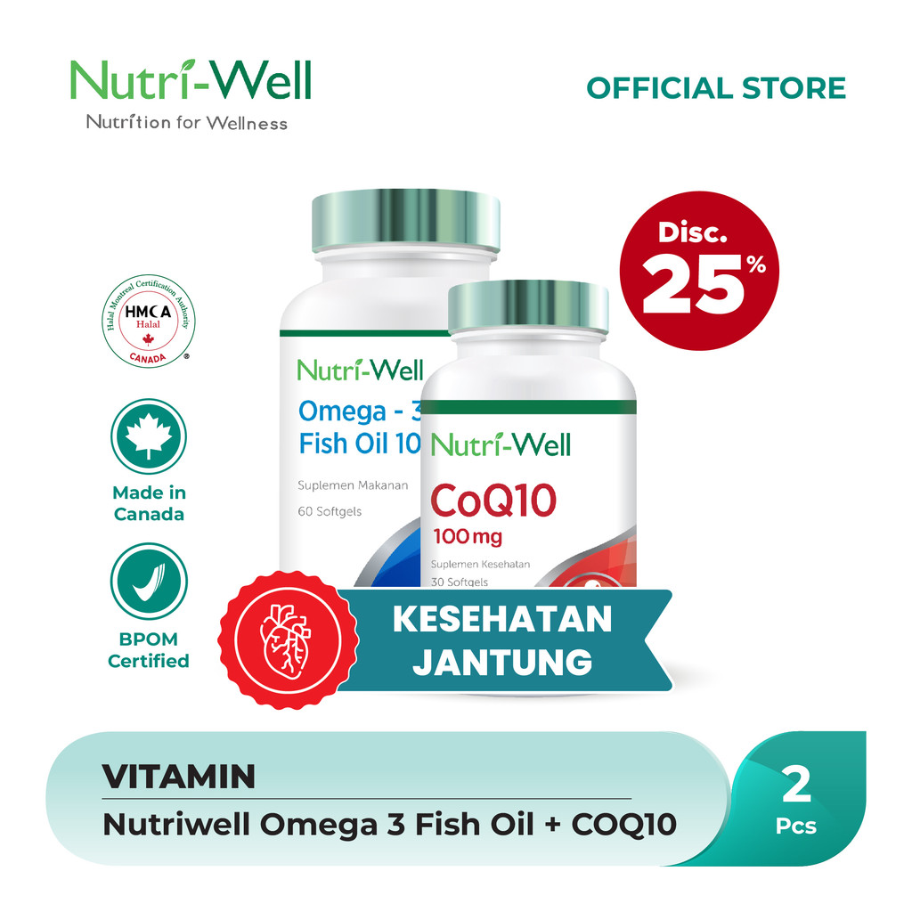 [Kesehatan Jantung] Nutriwell CoQ10 + Omega 3 Fish Oil