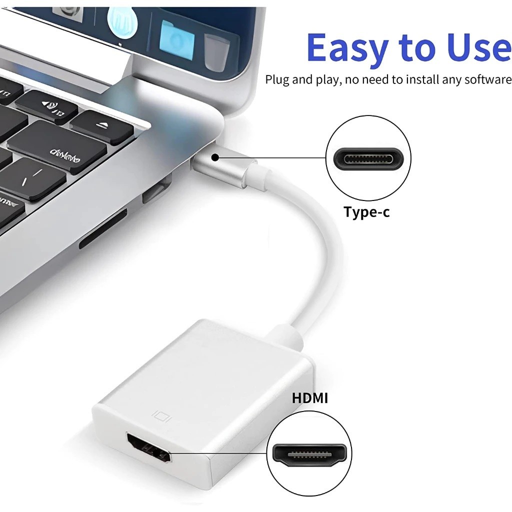 Converter Type C to HDMI | Konverter USB Type-C to HDMI | Adapter Type C to HDMI