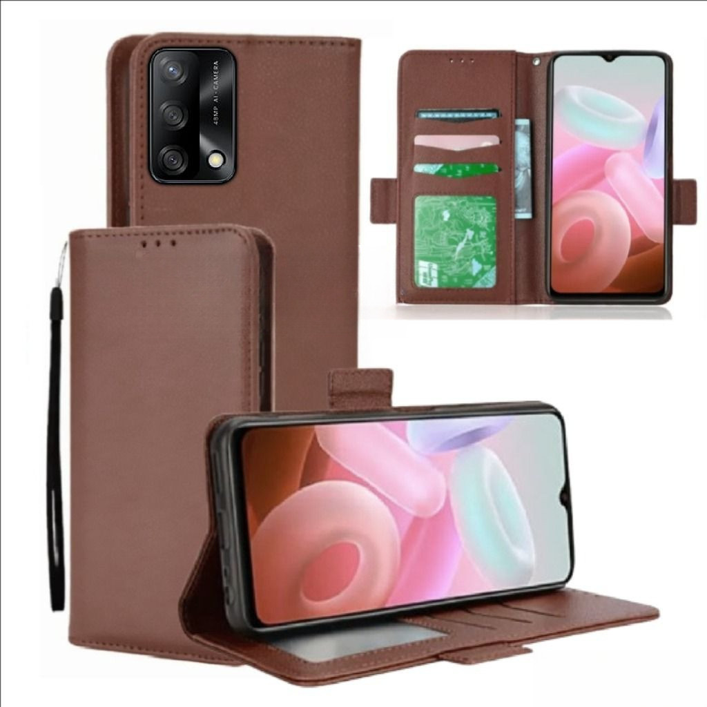 Case Dompet Hp Oppo A74 4G - Oppo A95 4G Case Dompet Casing Hp Flip Kulit Case Wallet Leather Cover