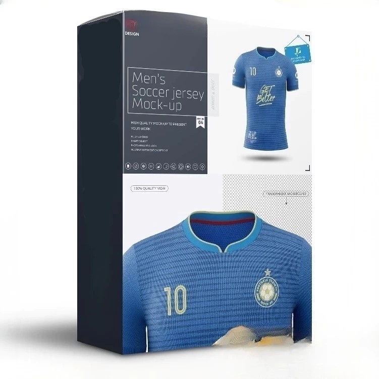 Men's Soccer Jersey Mockup | Koleksi Mockup Jersey Sepak Bola Pria Eksklusif untuk Photoshop dengan 