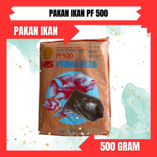 pakan ikan pf 500 - 500 gram makanan ikan  lele , nila , ikan hias dll