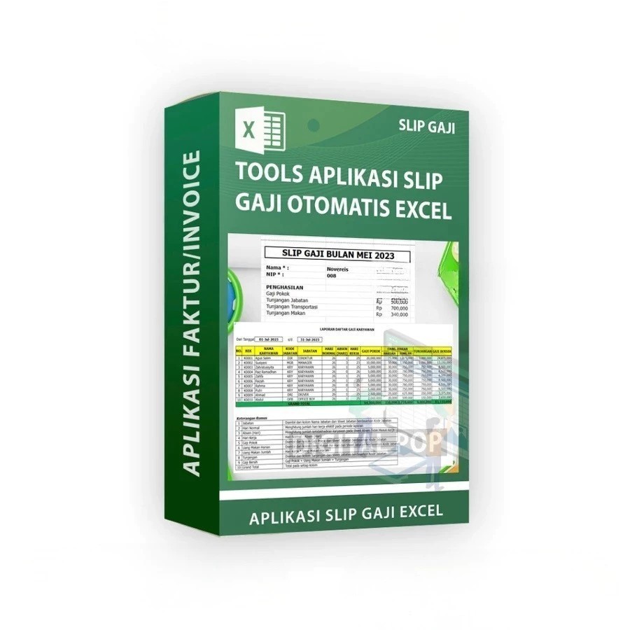 Tools Aplikasi Slip Gaji Karyawan Otomatis Excel - Slip Gaji Excel + Tutorial