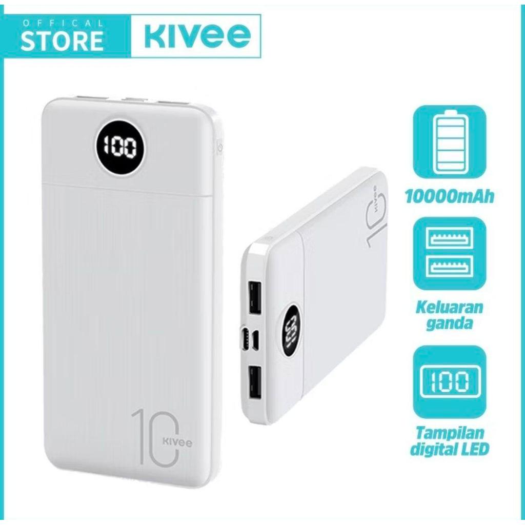KIVEE Power bank 10000 mAH Real Capacity Fast Charging PowerBank For Android Iphone Tablet With Cabl