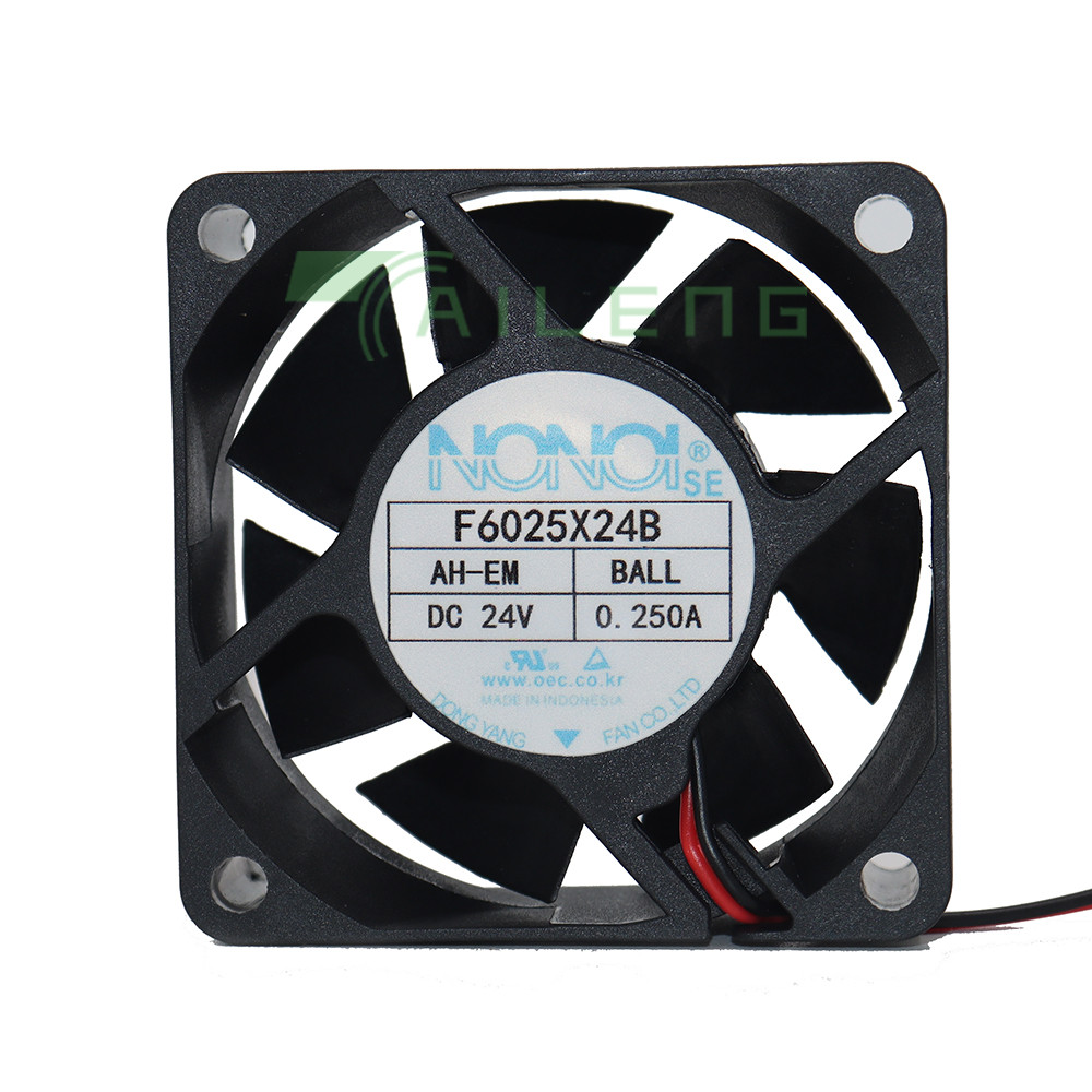 New original F6025X24B AH DC24V 0.25A ball cooling fan 6CM inverter fan