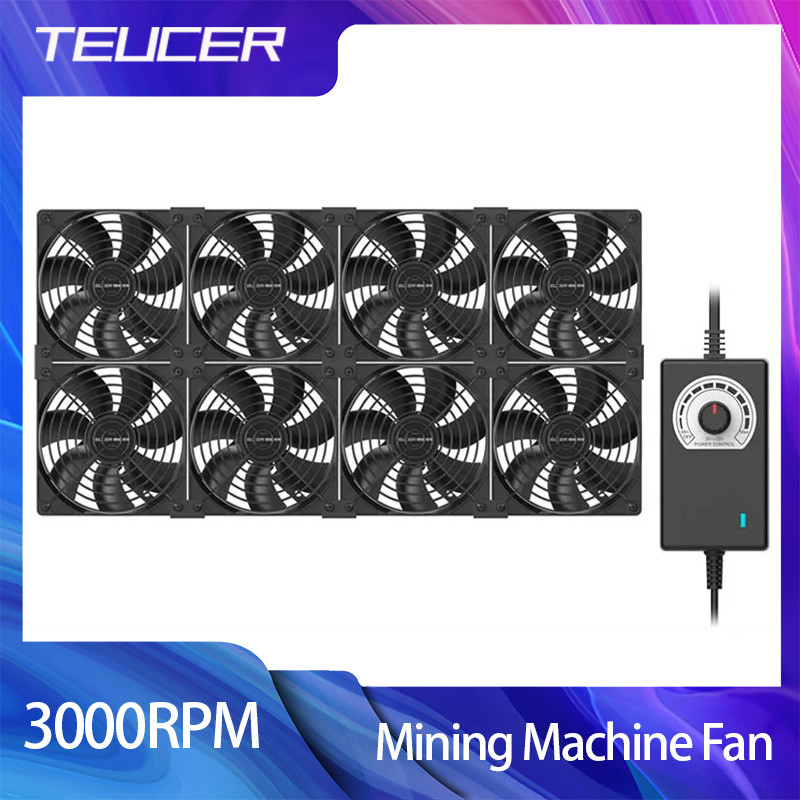 TEUCER High Speed Large Air Volume Mining Maine Fan 120MM 3000RPM Mining Maine Workstation Cabinet F