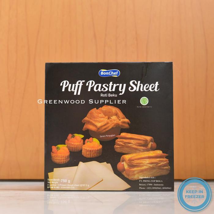 Foods Mart Bonchef Puff Pastry 750G / 4 Lembar - 1 Pcs