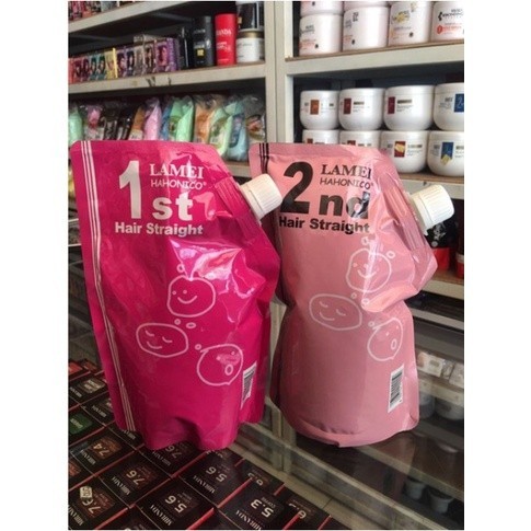 Obat Pelurus Bonding Smoothing Lamei Hahonico Step 1 Step 2 500ml Ori (Original)