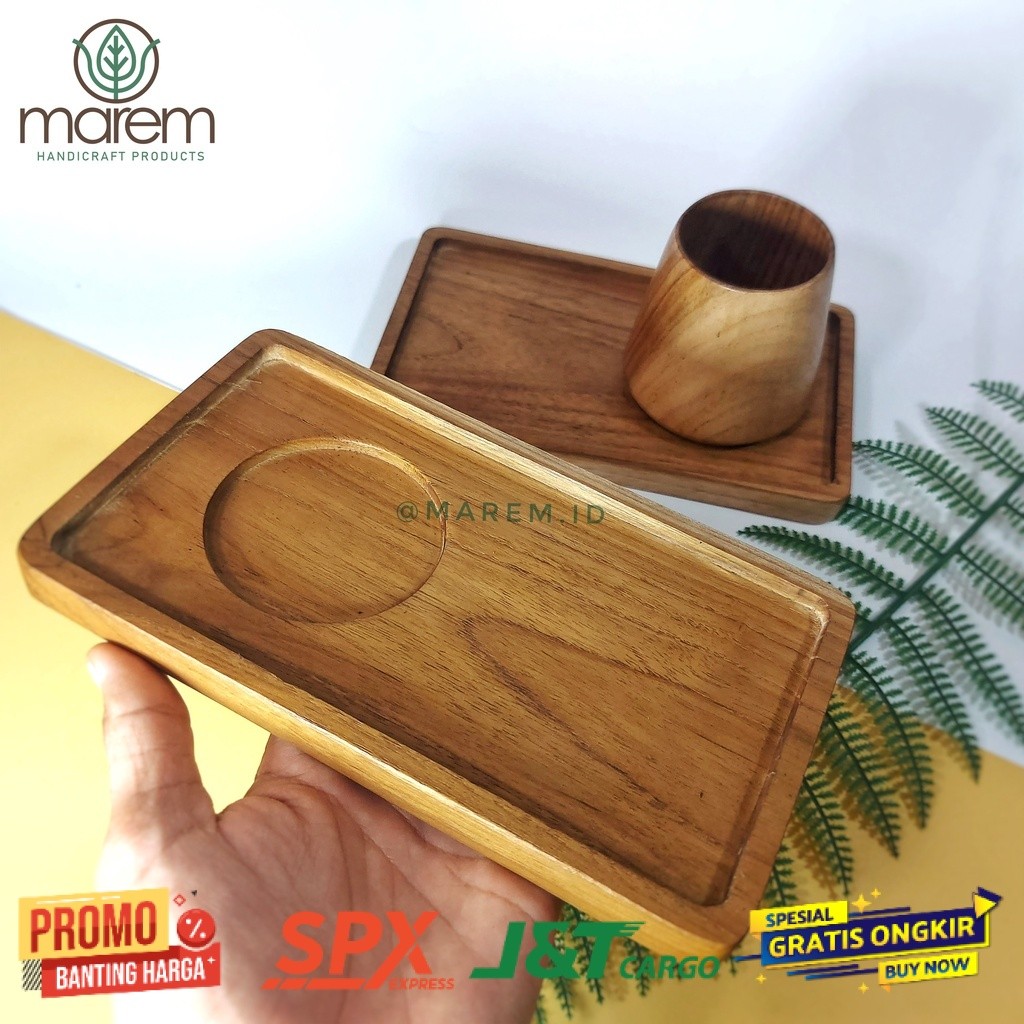 [RO] COASTER KAYU JATI | TATAKAN CANGKIR KOPI | TRAY KOPI CAFE | LEPEK SNACK F02B TERBARU 2026 COD T