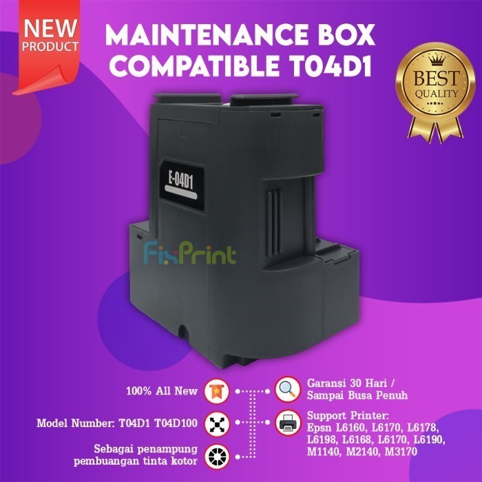 Maintenance Box T2950 T04D1 T6711 T6716 C9345 Kotak Pemeliharaan CHIP L11050 L14150