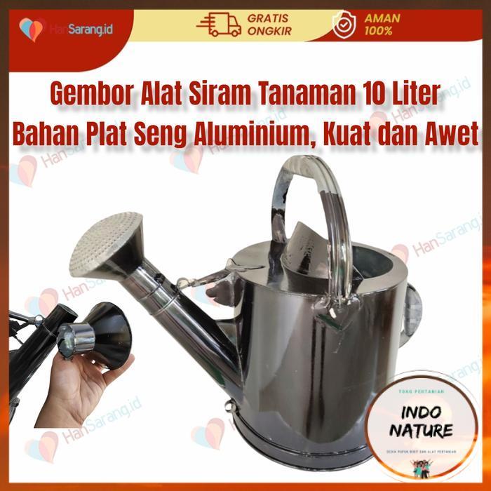 [ IndoNature ] Gembor aluminium seng alat penyiram tanaman 10 liter