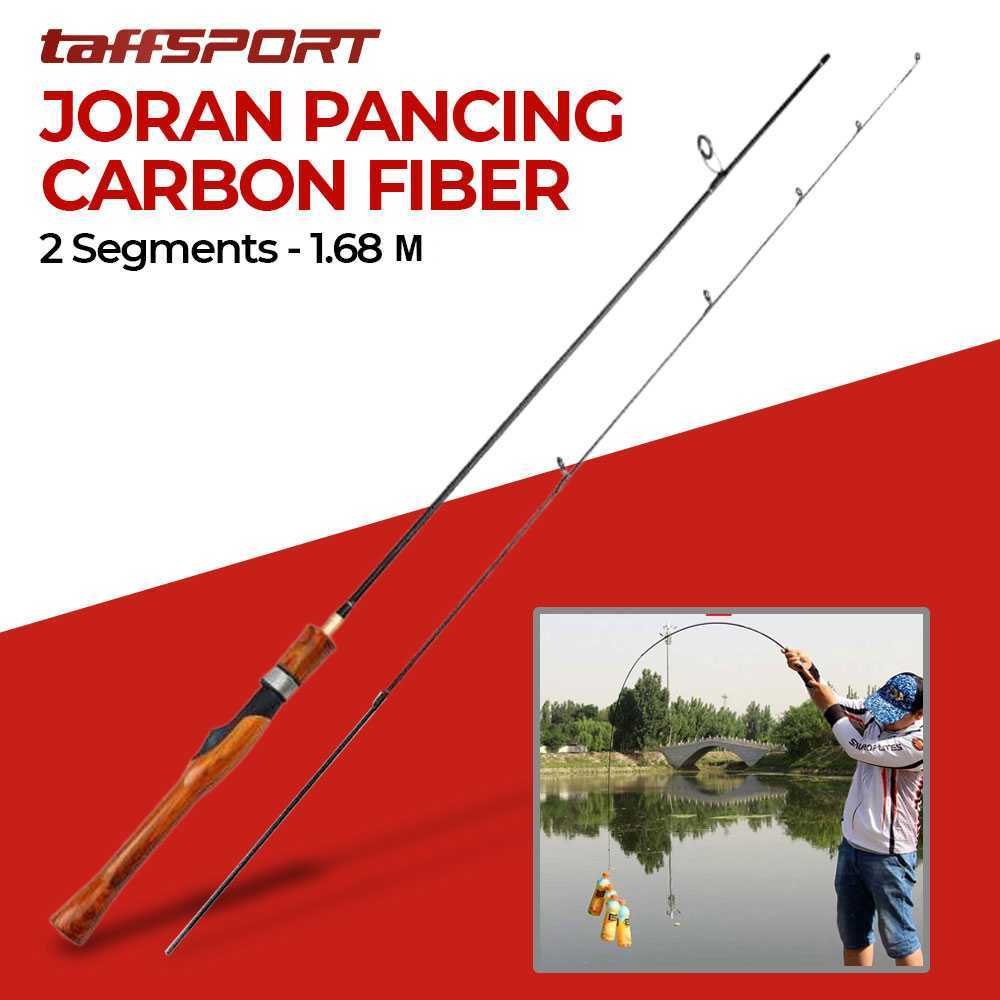Joran Pancing Spinning Carbon Fiber 2 Segments KB300, Joran Sambung Dua Ringan Kuat Untuk Casting - 