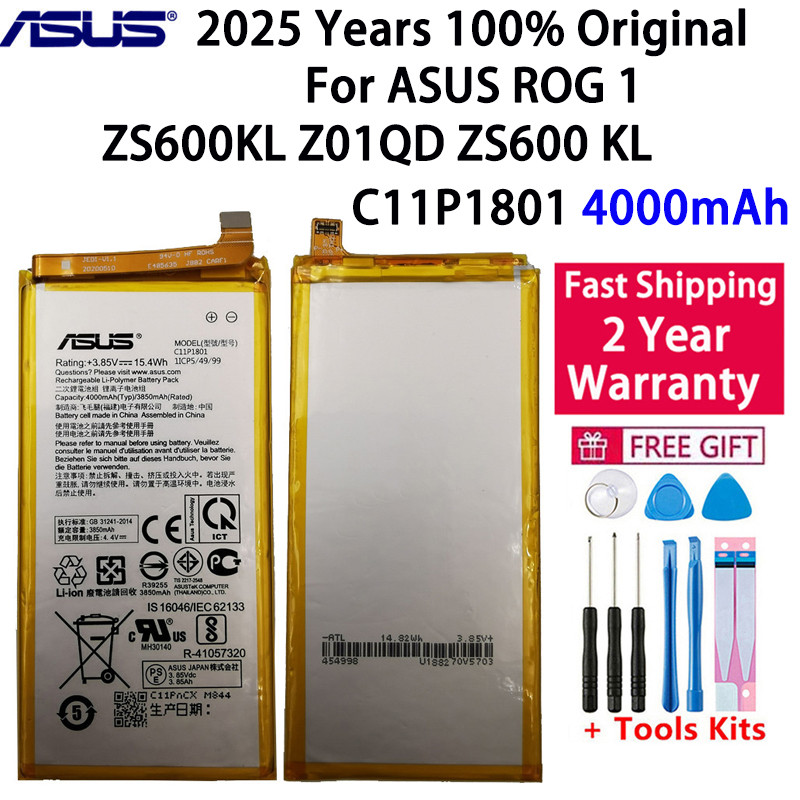 Brand New Battery C11P1801 4000Mah For ASUS ROG 1 ROG1 ZS600KL Z01QD ZS600 KL Game Phone Bateria