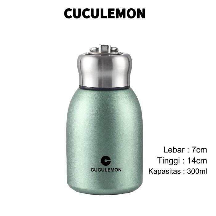 Kitchio CucuLemon Botol Minum 300ml Thermos Tamler Hot Cool Tumbler Vacuum Silikon Stainless Butterf