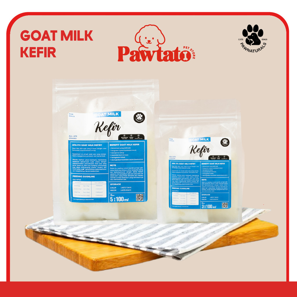 Susu Fermentasi Paw Naturals Goat Milk Kefir Minuman Anjing Puppy Dog Vitamin Drink PAWTATO PET STOR