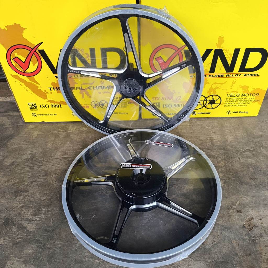 VELG CNC VND AK-558 RING 17 HITAM PNP BEAT KARBU BEAT FI ESP BEAT DELUXE GENIO VARIO110 SCOOPY