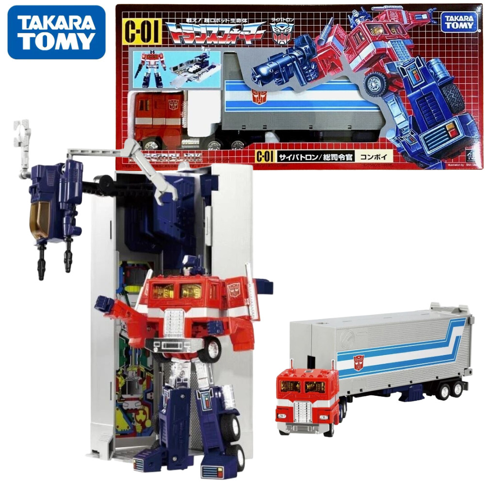 Takara Transformers Masterpiece Missing Link Optimus Prime C01 C02 Action Figure Model Toy Collectio
