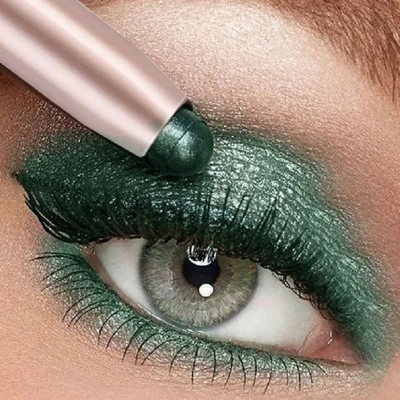 Stik Eyeshadow Warna-warni Pink Coklat Hijau Hitam Pensil Eyeshadow Gloss Tinggi Stik Bayangan Pearl