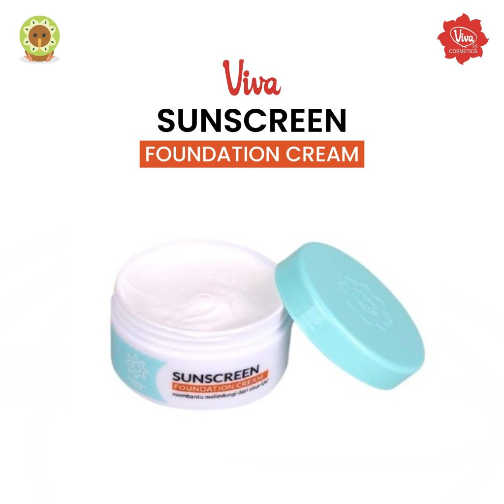 LEBIH MURAH VIVA SUNSCREEN FOUNDATION CREAM 22GR - SUNSCREEN UV FILTER - MINIM BELI 2 PCS