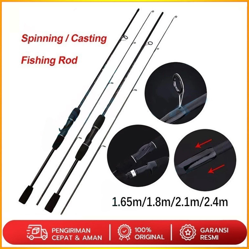 Joran Pancing 6-12LB 165-240cm Joran 2 Bagian Carbon Fiber Joran UL Joran BC DAIWA Pancing Joran 1.6