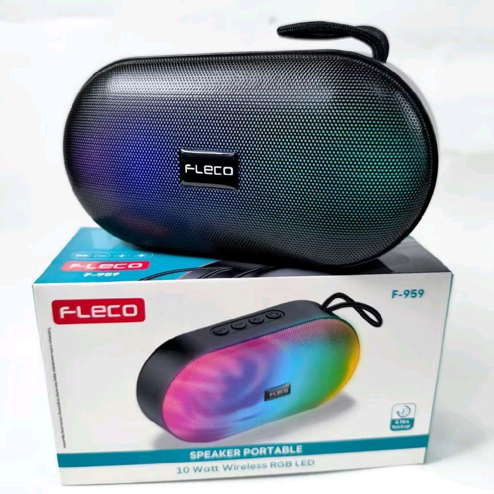 Fleco F 959 Speaker Portable Bluetooth Wireless 10 Watt Led Light Play Rgb Speaker Mini Fleco F959