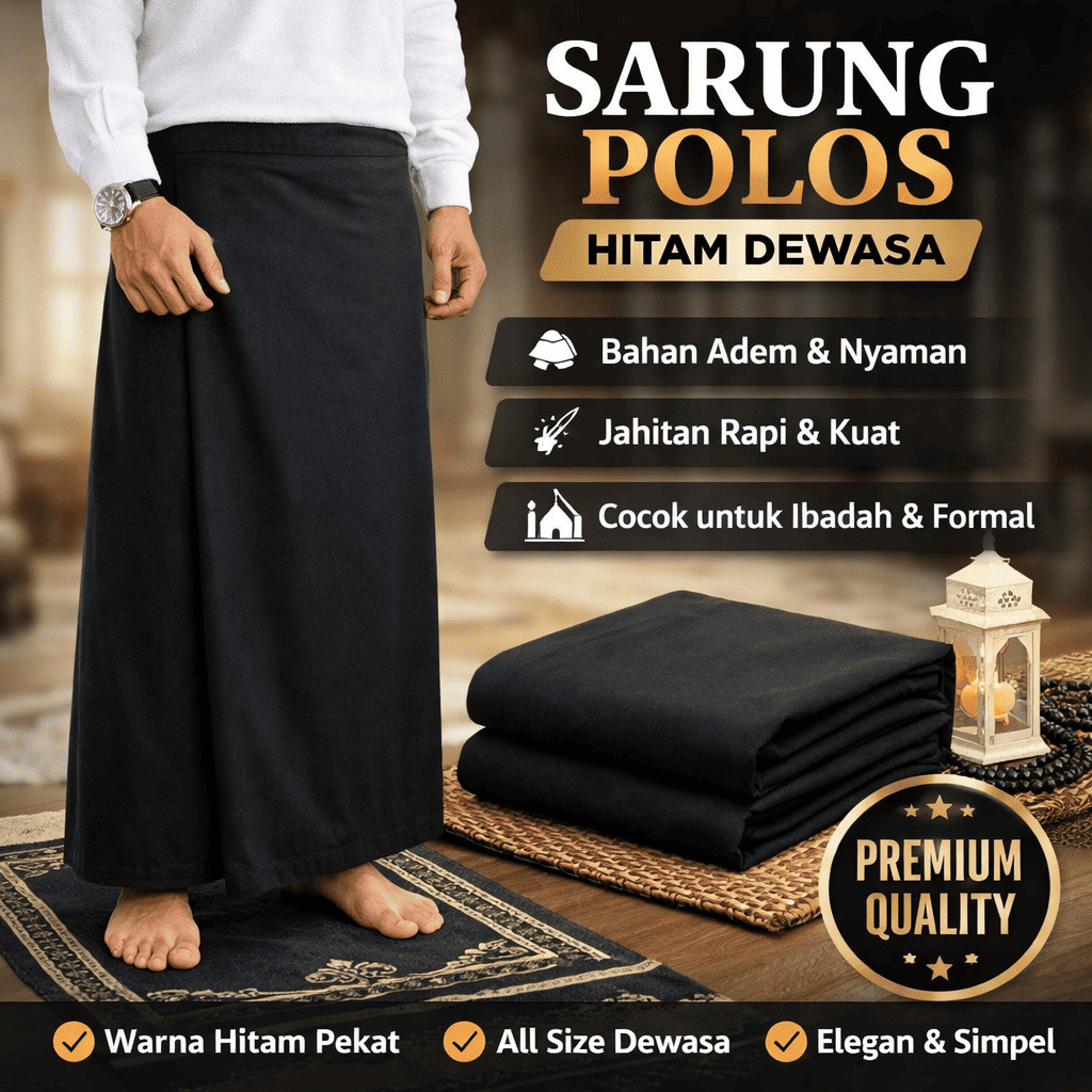 sarung hitam asli khas bali