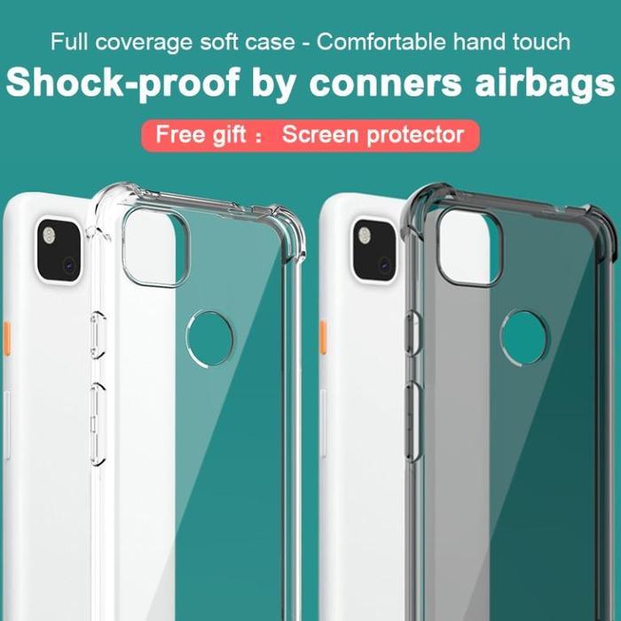 EstetikaSpace iMak Case for Google Pixel 4a 4G Airbag Shock Resistant Soft Casing - Clear