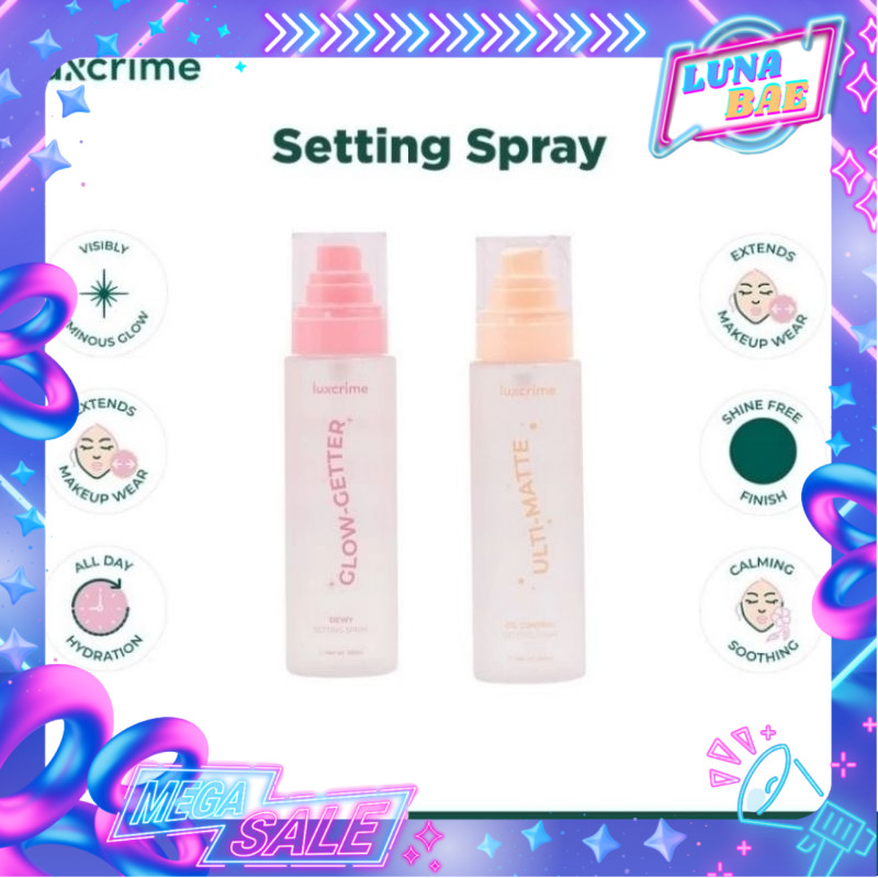 Luxcrime Ulti-Matte Oil Control Glow Getter UltiMatte Ulti Matte Setting Spray Luxrime Lux Crime