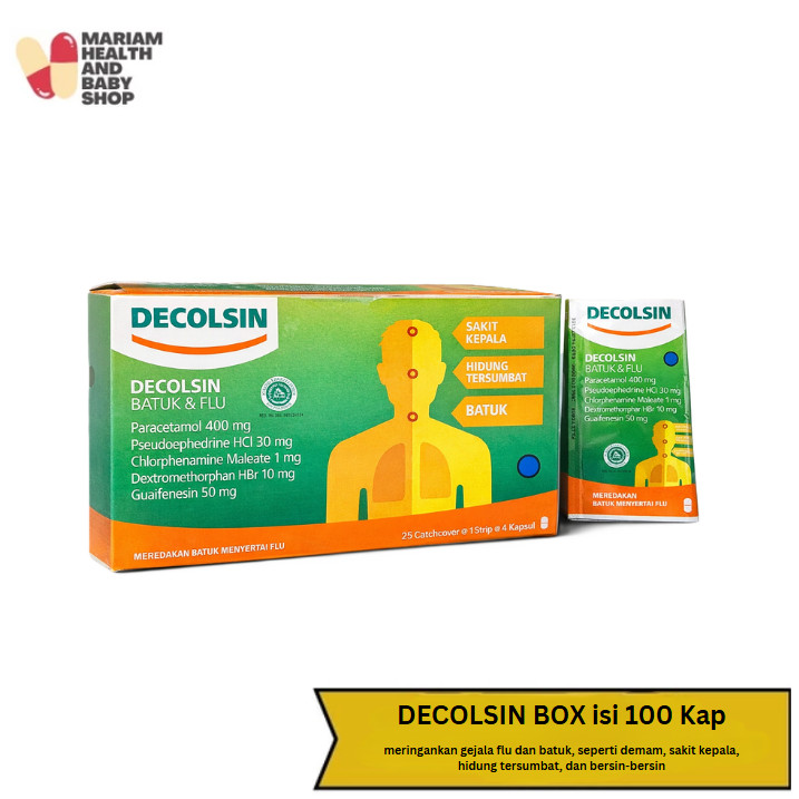 Decolsin Strip BOX 100 Obat Flu Demam Disertai Batuk