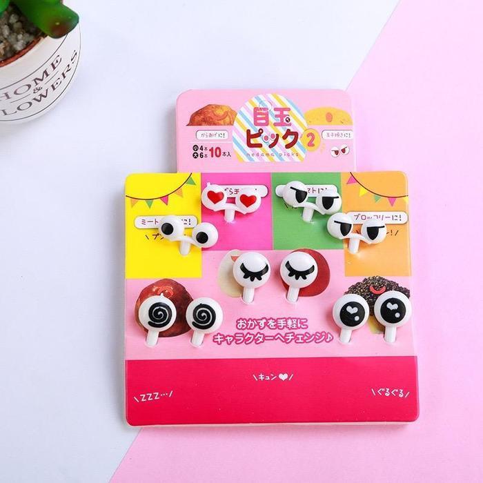 GrosirMart Tusukan Bento Karakter Lucu Hiasan Bento Gau Bento Buah Kue Bekal Anak Sekolah Dekorasi B