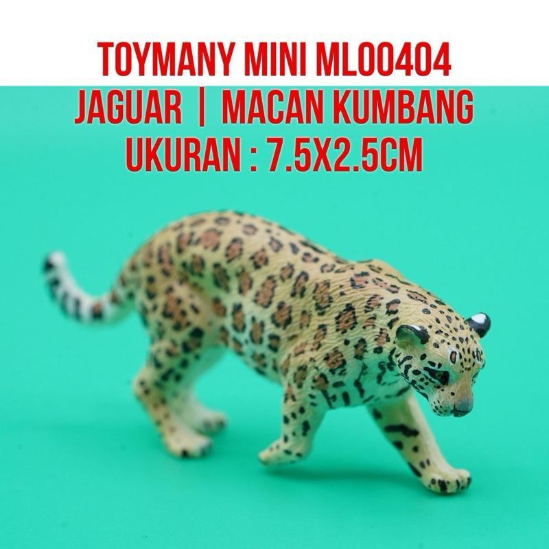 ToyMany ML00404 | Jaguar Panthera Onca Macan Kumbang Macan Tutul | Ukuran 7.5 x 2.5Cm | Mainan Figur