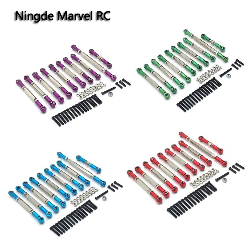 Tie Rod Steering Metal Linkage Combo Kit for MN D90 D91 D96 D99S MN99S MN90 1/12 WPL C14 C24 1/16 RC